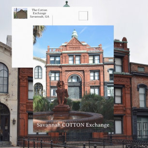 Carte Postale Bourse de coton Savannah Géorgie Photographique