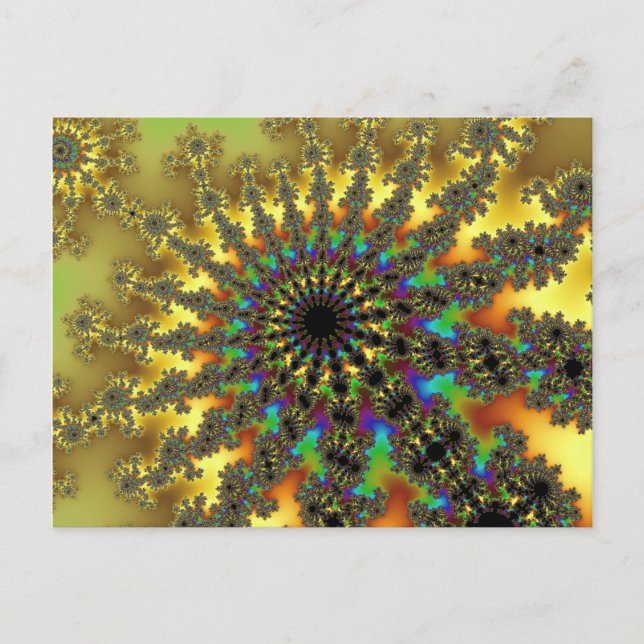 Carte Postale Bourse jaune et or (Devant)