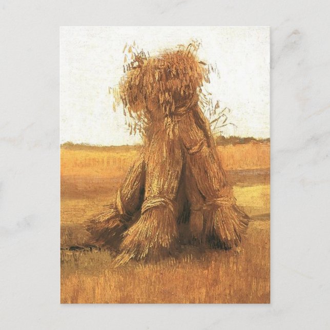 Carte Postale Bourses de blé dans un champ, van Gogh (Devant)