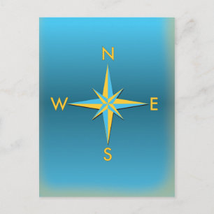 Carte Postale Boussole de navigation
