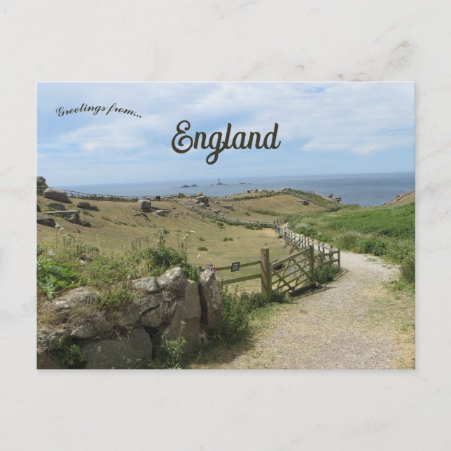 Carte Postale Bout du Monde Cornouailles Angleterre (Devant)