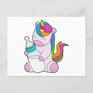 Carte Postale Bouteille de lait de licorne