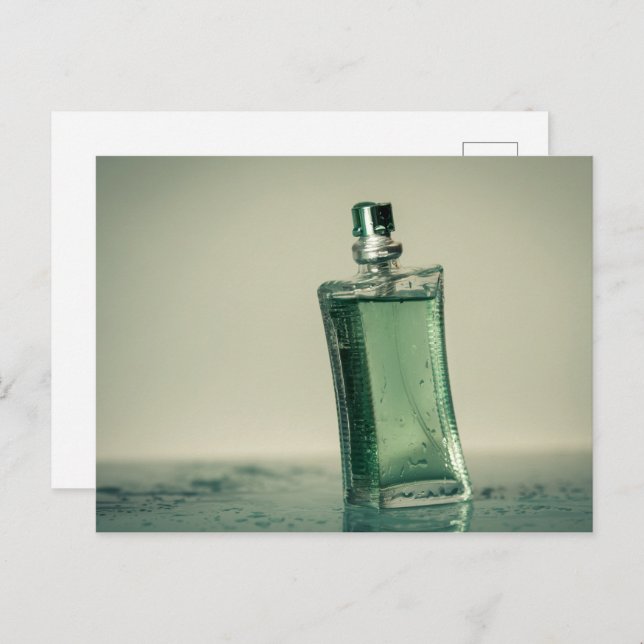 Carte Postale Bouteille de parfum de mode (Devant / Derrière)