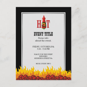 Carte Postale Bouteille de sauce chaude