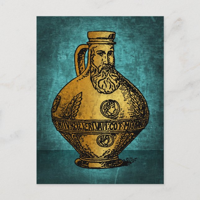 Carte Postale Bouteille de sorcière Bellarmine (Devant)