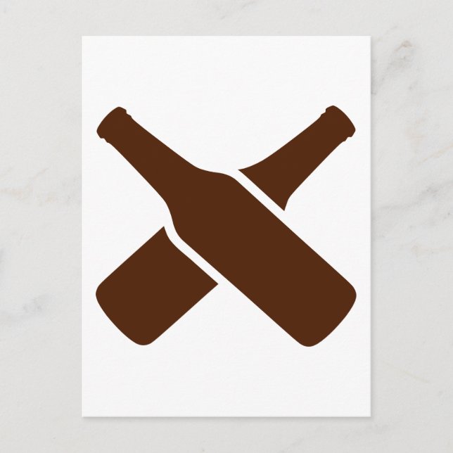 Carte Postale Bouteilles de bière (Devant)