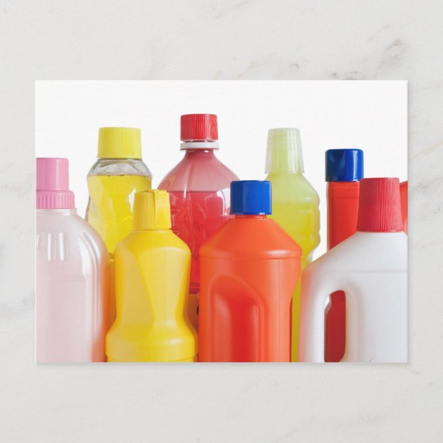 Carte Postale bouteilles de détergent en plastique (Devant)