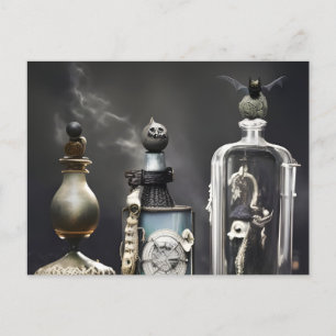 Carte Postale Bouteilles de potion d'Halloween