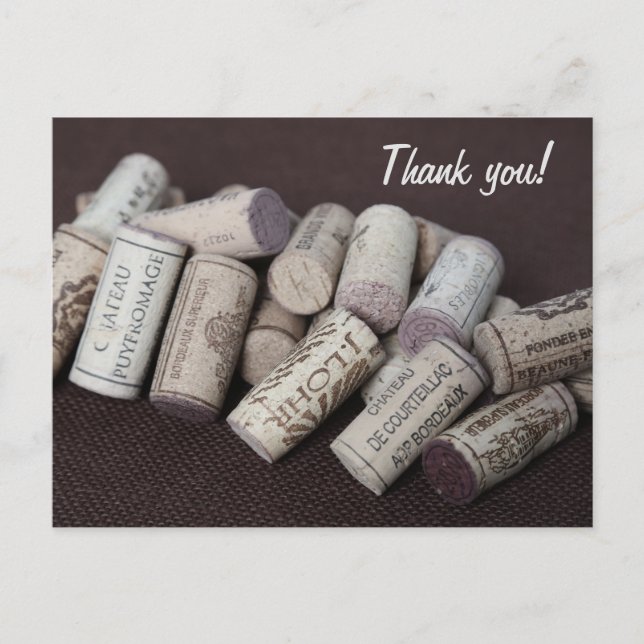 Carte Postale Bouteilles de vin rouge (Devant)