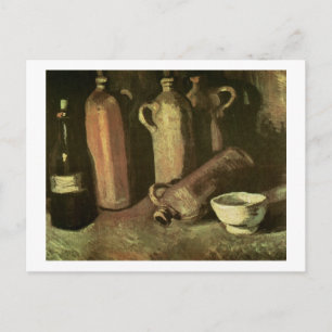 Carte Postale Bouteilles en pierre Flacon & Coupe Van Gogh Art