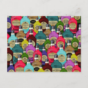 Carte Postale Bouteilles Toniques Apothécaires Docteur en sorciè
