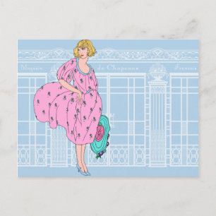 Carte Postale Boutique Casquette parisienne Audrey - Art Déco fr