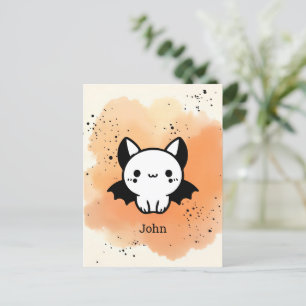 Carte Postale Boutique de chauve-souris adorable - Kawaii minima