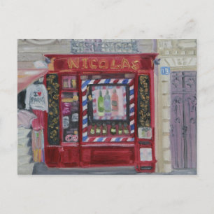 Carte Postale Boutique de vins de Paris
