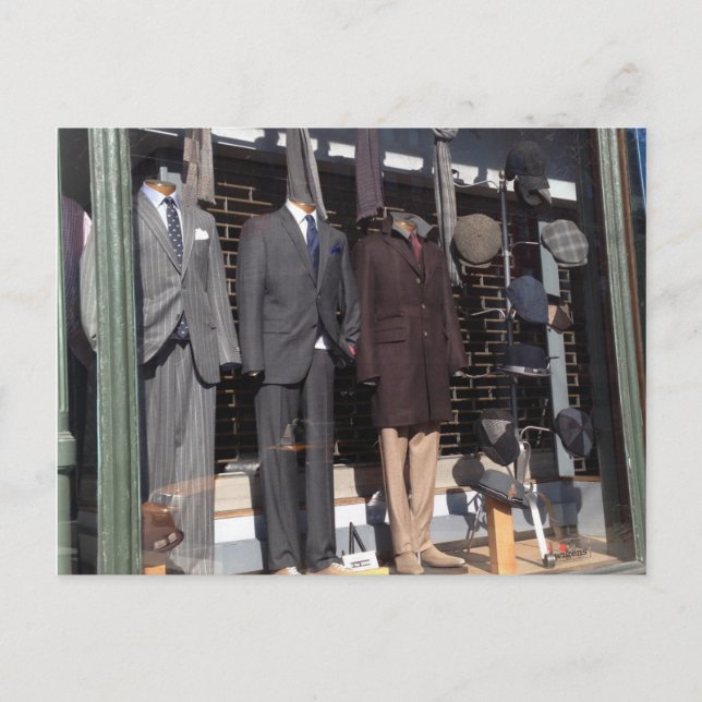 Carte Postale Boutique mode homme NYC Store Window New York (Devant)