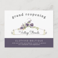 Boutique Vêtements Grand Réouverture Couverture Sé