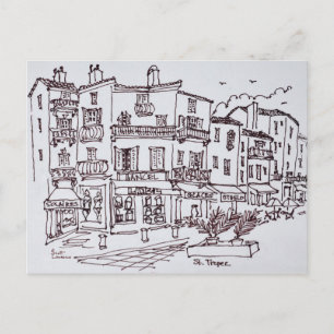 Carte Postale Boutiques de Saint-Tropez Côte d'Azur, France