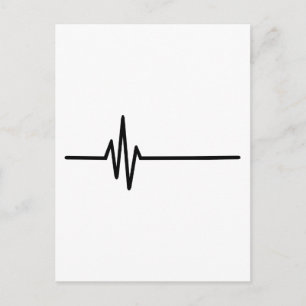 Carte Postale Bouton cardiaque de fréquence