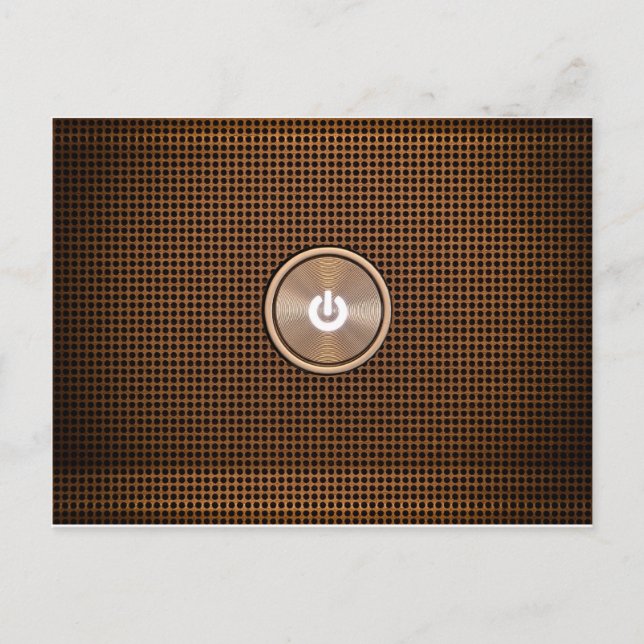 Carte Postale Bouton d'alimentation (Devant)