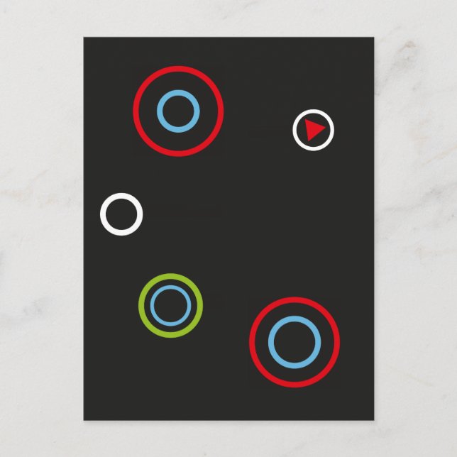 Carte postale bouton de lecture (Devant)
