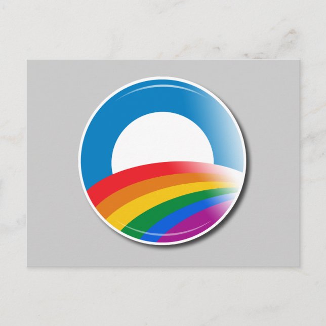 Carte Postale Bouton Obama Pride (Devant)