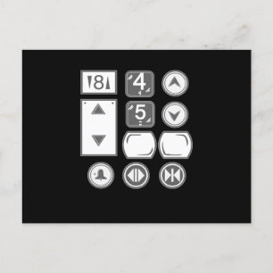 Carte Postale Boutons ascenseur ascenseur ascenseur