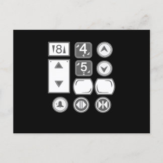 Carte Postale Boutons ascenseur ascenseur ascenseur