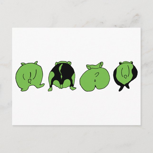 Carte Postale Boutons de hamster vert (Devant)