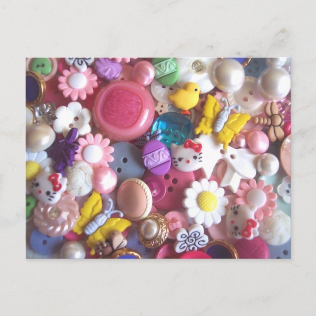 Carte Postale Boutons Printemps (Devant)