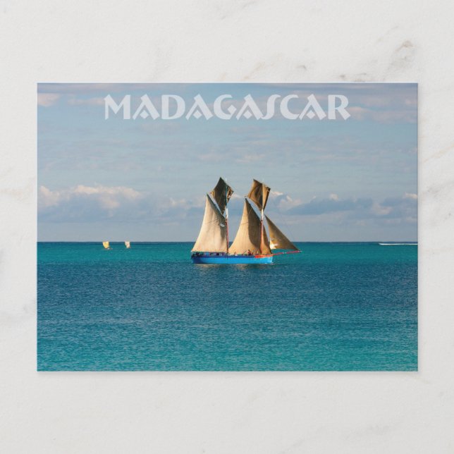 Carte Postale Boutre à Madagascar (Devant)