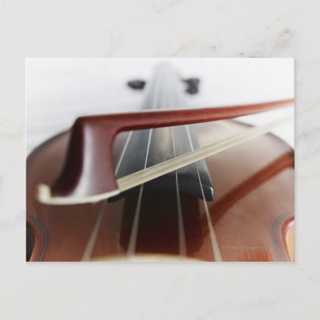 Carte Postale Bow sur Violon (Devant)