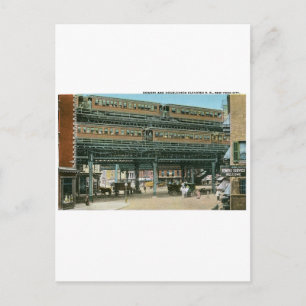 Carte Postale Bowery et Doubledeck Elevated R.R., NYC