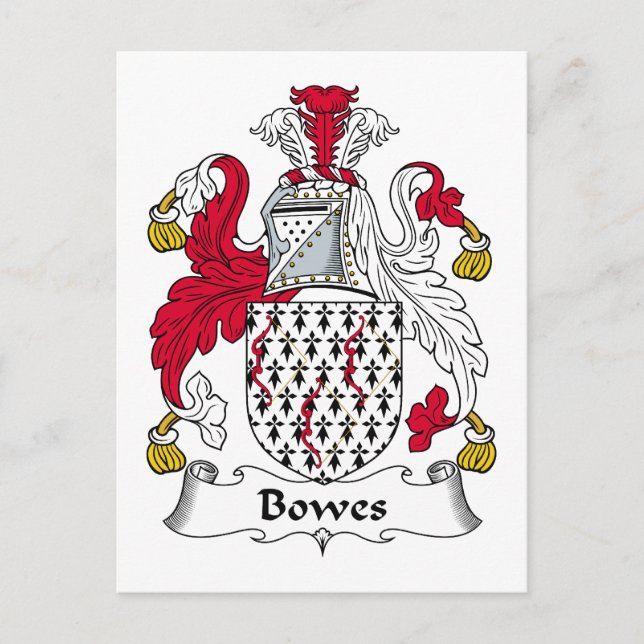 Carte Postale Bowes Family Crest (Devant)