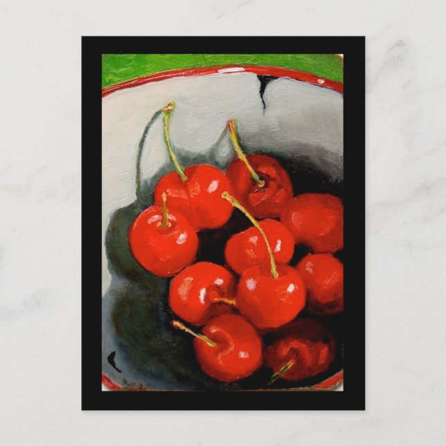 CARTE POSTALE BOWL OF CHERRIES (Devant)