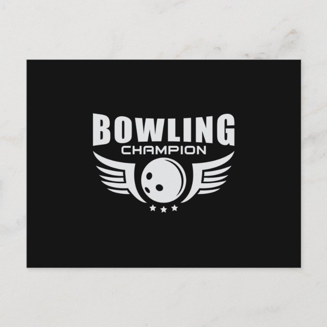 Carte Postale Bowling Bowler Sport Strike Bowl Team Funny Cadeau (Devant)