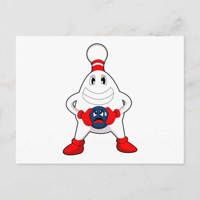 Carte Postale Bowling Bowling pin Bowling Bowling (Devant)