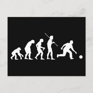 Carte Postale Bowling Evolution de Man à Bowler
