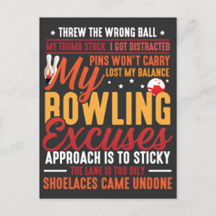 Carte Postale Bowling Player Explique Funny Bowler Sport
