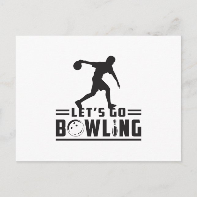 Carte Postale Bowling Sport Bowler Strike Bowl Drôle Idée cadeau (Devant)