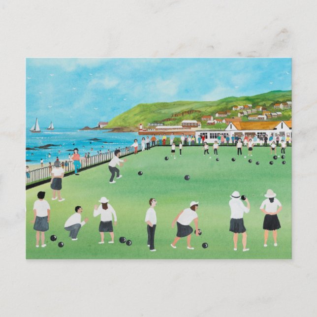 Carte Postale Bowling sur Newlyn Green (Devant)