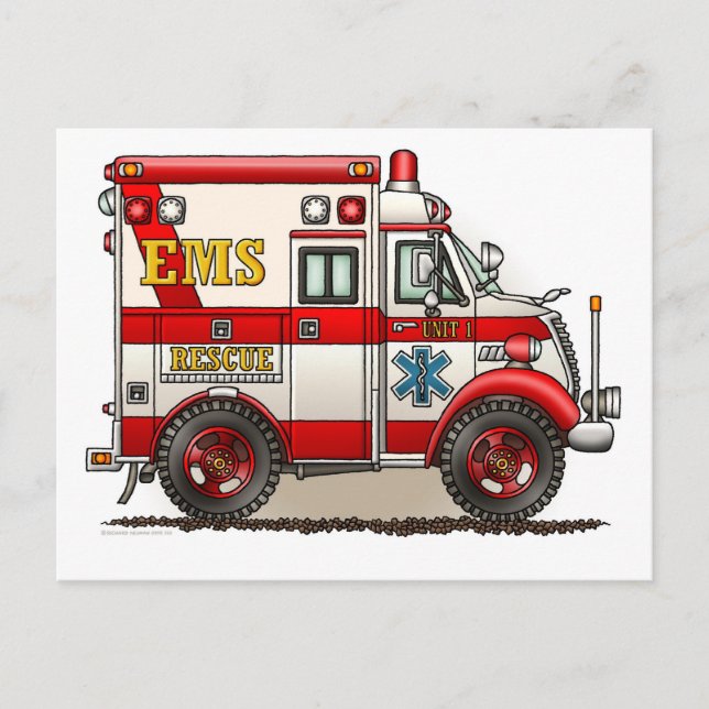 Carte Postale Box Truck Ambulance (Devant)