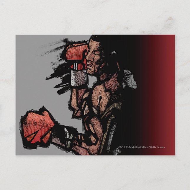 Carte Postale Boxe allongée (Devant)