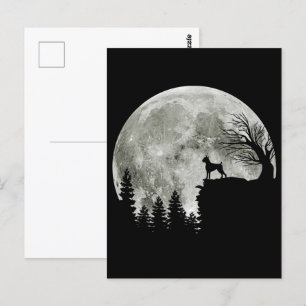 Carte Postale Boxe debout sur la lune de montagne lumière Hallow