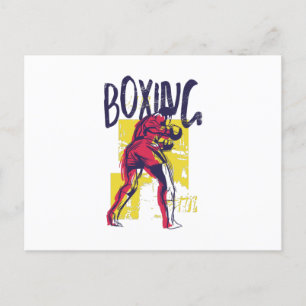 Carte Postale Boxe Sports Grunge