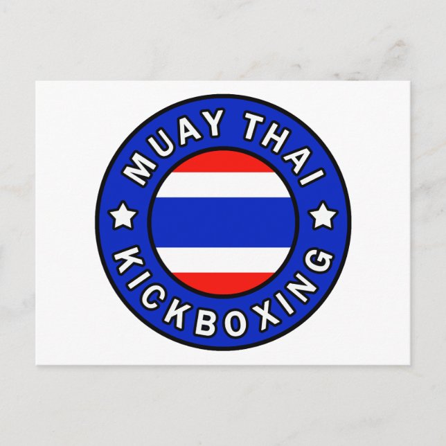 Carte Postale Boxe thaïlandaise Muay Thai (Devant)