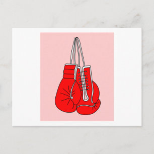 Carte Postale Boxer Femme Boxer Retro Boxing Gants