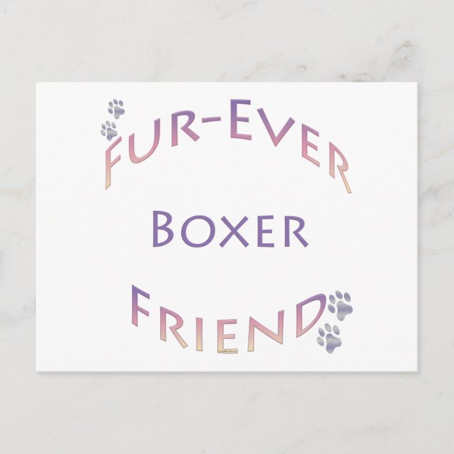 Carte Postale Boxer Furever (Devant)