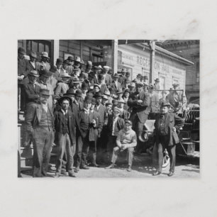 Carte Postale Boxer Jack Johnson et Trainers, début des années 1