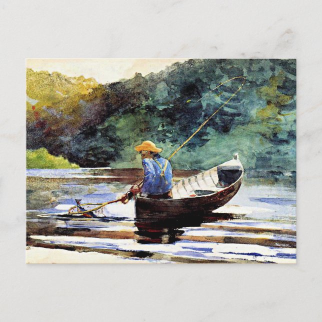 Carte Postale Boy Fishing, oeuvre de Winslow Homer (Devant)