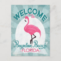 Boynton Beach Floride Flamant Rose Rétro